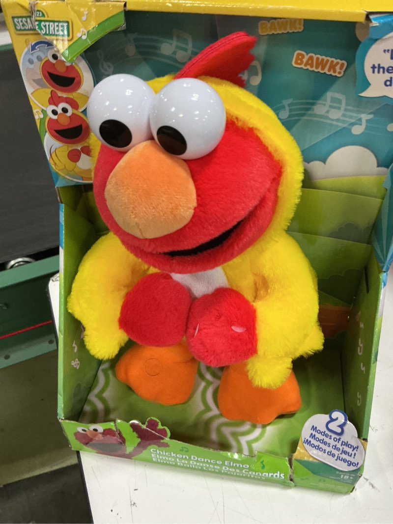 Condition photo showing Good Condition for just play sesame street chicken dance elmo feature plush