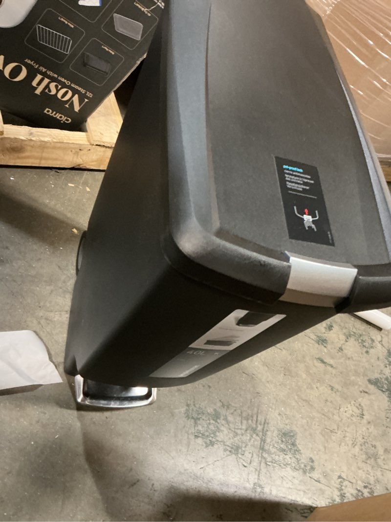 Condition photo showing Good Condition for simplehuman 40 liter / 10.6 gallon slim kitchen step trash can with secure slide lock, black plastic