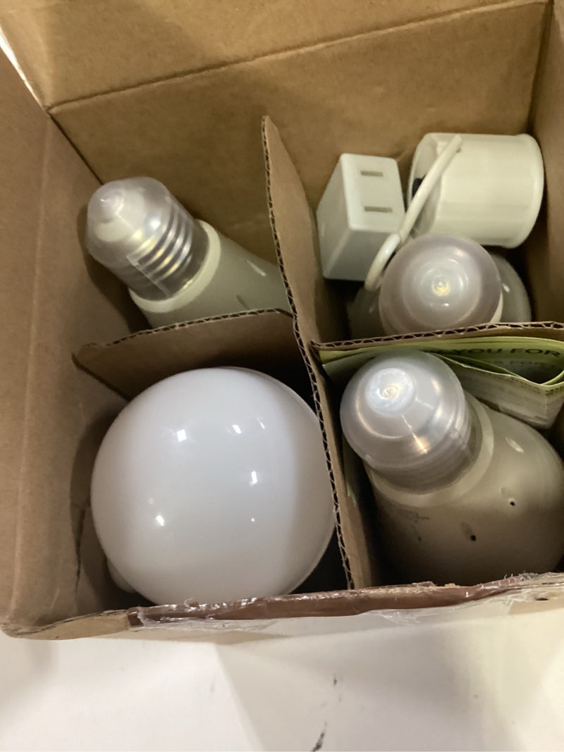 Condition photo showing New/Like New for 4 pack rechargeable emergency light bulbs, battery powered led light bulb 3000k warm e26 120 volt 9w 60w equivalent with 1200mah for home power outage camping hurricane soft white 4 packs