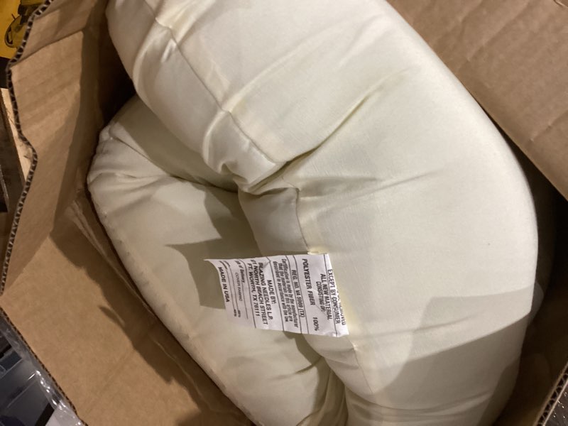 Condition photo showing Good Condition for blazing needles solid twill swivel rocker chair cushion, 48" x 24", natural (cushion only - frame not included) natural (eggshell)