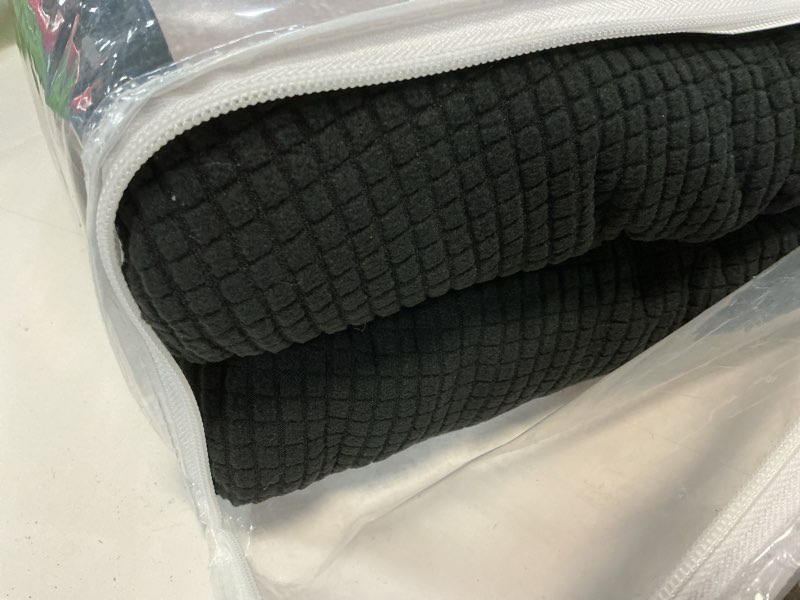 Condition photo showing Good Condition for lurka stretch loveseat sofa slipcovers 1 piece couch covers for sofa furniture protector full sofa covers with elastic bottom for kids and dog (medium, black) black medium