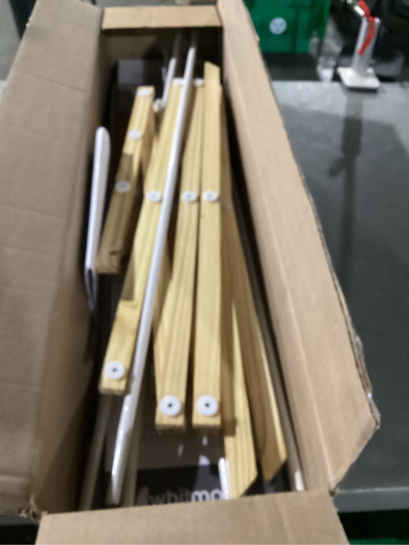 Condition photo showing As Is for pennsylvania woodworks clothes drying rack: solid maple hard wood laundry rack for sweaters, blouses, lingerie & more, durable folding drying rack, made in usa, no assembly needed, large