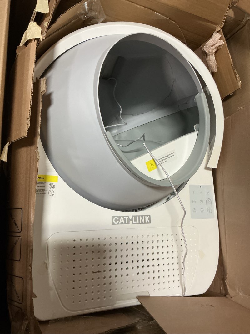Condition photo showing As Is for CATLINK Self Cleaning Cat Litter Box, Automatic Cat Litter Box, Double Odor Removal, Cat Litter Box for Cats from 3.5 pounds to 22 pounds (Young Version)