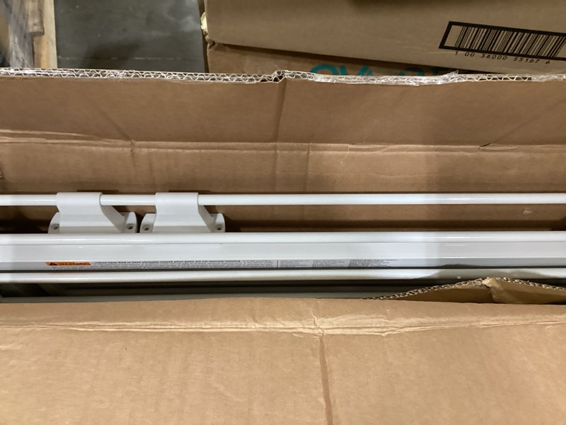 Condition photo showing As Is for regalo 76 inch super wide configurable baby gate, includes 4 pack of wall mounts and hardware 28-76"w x 30"h white