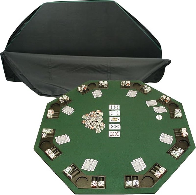trademark games deluxe poker & blackjack table top with case