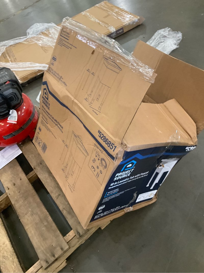 project source 18-in laundry tub with faucet