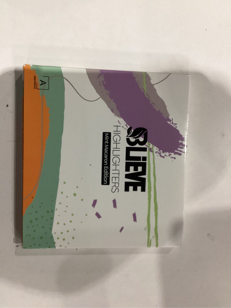 Condition photo showing New/Like New for BLIEVE- Aesthetic Highlighters No Bleed Through Assorted Colors, Cute Highlighter For Journaling Office Supplies And School Accessories, Bible Highlighters And Pens No Bleed Essentials (MINT MACARON)