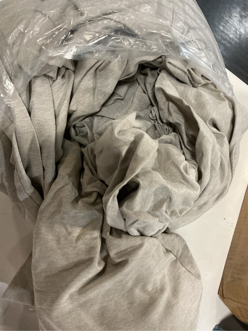 Condition photo showing Good Condition for queen size 4 piece sheet set - comfy breathable & cooling sheets - hotel luxury bed sheets for women & men - deep pockets, easy-fit, soft & wrinkle free sheets - heathered beige oeko-tex bed sheet set 38 - heathered beige queen