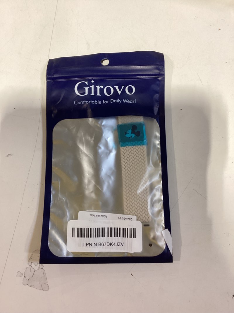 Condition photo showing New/Like New for braided cartoon magnetic clasp band compatible with apple watch bands 40/38/41/42/44/45/46/49mm women men, stretchy elastic nylon woven strap for iwatch series 11 10 9 8 7 6 5 4 se/ultra 3 2 1 starlight 46mm(series 11 10)/49/45/44/42mm(series 3 2 1)