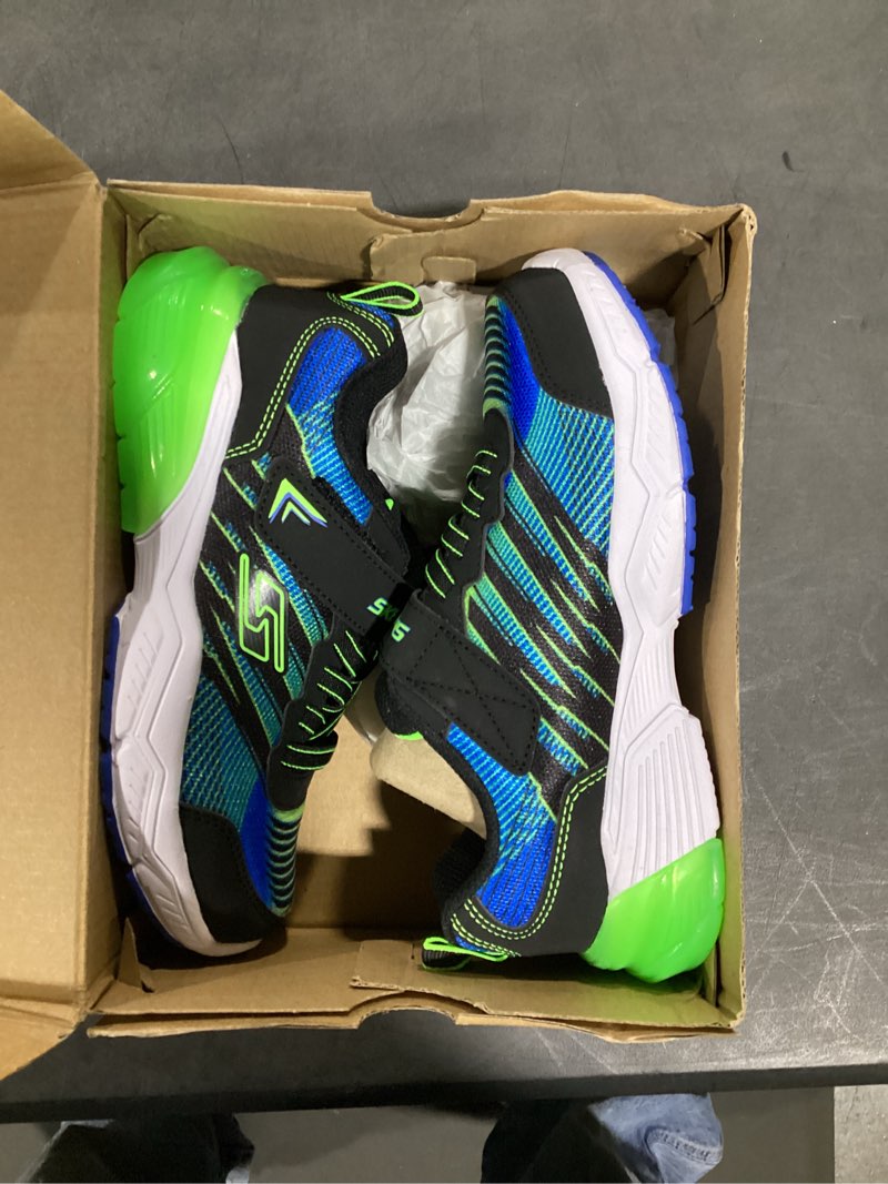 Condition photo showing Good Condition for skechers unisex-child thermoflux 2.0 - brodox 1 wide little kid black/blue/lime