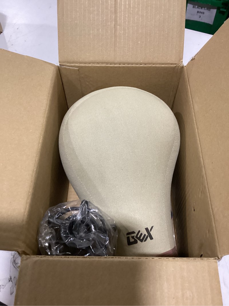 Condition photo showing New/Like New for gex 20"-24" cork canvas block mannequin head wig display styling head with mount hole (light brown, 22.5") 22.5 inch
