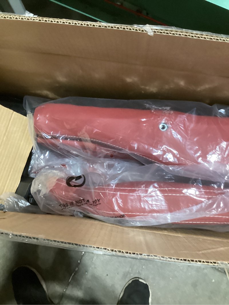 Condition photo showing Good Condition for Gaming Chair,Ergonomic Computer Gaming Chair,400lb Load-Bearing,Retractable Footrest/Waist Support/Ergonomic Backrest[Spring + 4D Sponge] (RED)