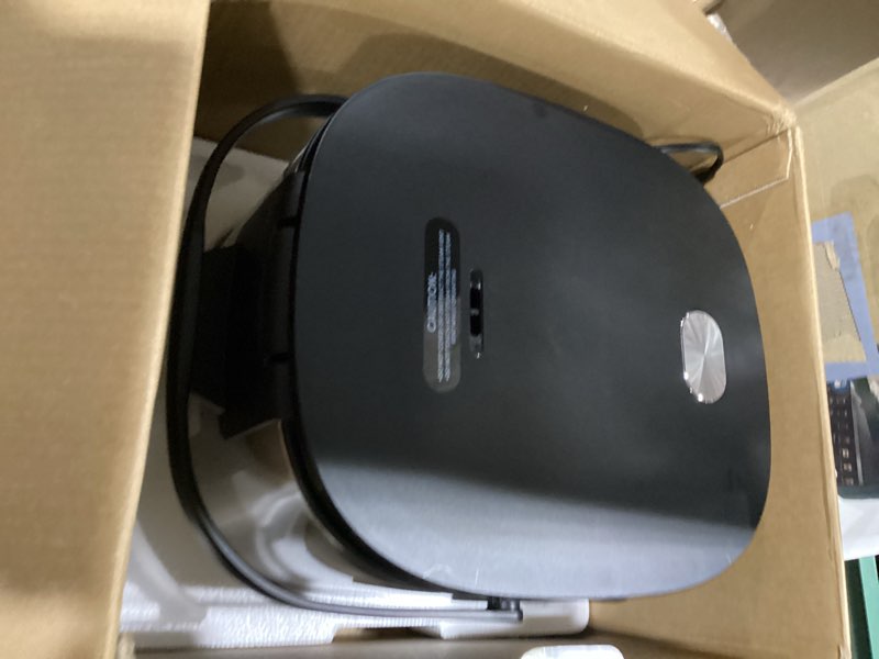 Condition photo showing As Is for aroma® 20-cup slow cook rice cooker and brown rice cooker with lift-out pot handles and silicone storage lid — pfas-free corecoat™ ceramic professional ceramic 10 cup uncooked