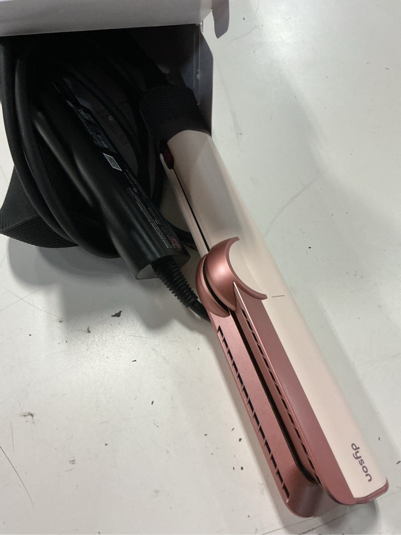 Condition photo showing Good Condition for dyson airstrait™ straightener, wet to dry hair straightener, no heat damage, no hot plates, all hair types amber silk