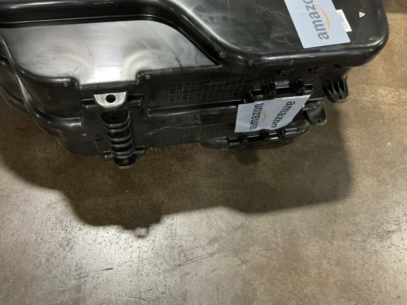 Condition photo showing As Is for magnum tilt truck, 1/2 cu. yd. capacity dump cart with non-marking 12” wheels & 5” casters for handling, transporting on construction jobsites, 750 lbs, trash cart with wheels duc12t-nm-02pk (2-pack)