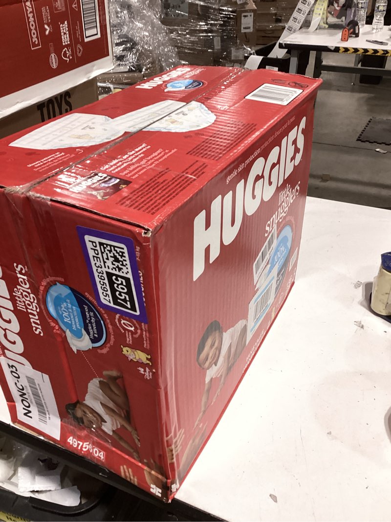 Condition photo showing New/Like New for Huggies Size 3 Diapers, Little Snugglers Baby Diapers, Size 3 (16-28 lbs), 136 Count, Packaging May Vary Size 3 136