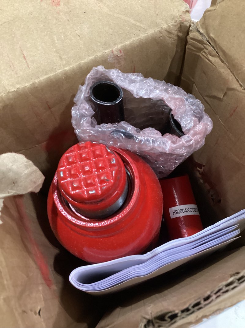 Condition photo showing Good Condition for Bottle Jack 6 Ton (12,000 LBs) Hydraulic Car Jack, Fit for Auto Truck Repair and House Lift, Red