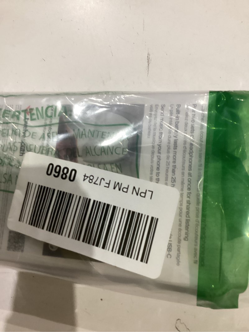 Condition photo showing As Is for airfly pro 2 – bluetooth adapter, pair 2 airpods or wireless headphones – 3.5mm aux bluetooth transmitter and receiver for cars, boats, treadmills, tvs & more – travel essentials,white airfly pro 2 white