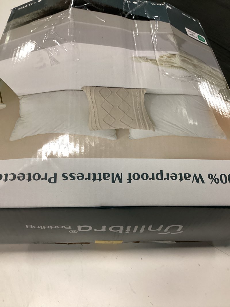 Condition photo showing Good Condition for 2 pack king waterproof mattress protector deep pocket mattress cover, soft breathable mattress pad, fitted noiseless waterproof bed cover stretch to 25" king smooth white - 2 packs