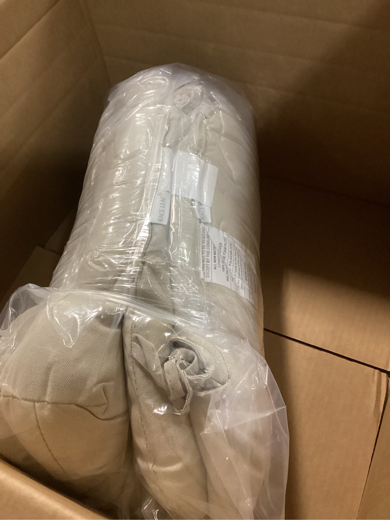 Condition photo showing Good Condition for race leaf outdoor cushions 17" x 17" patio chair seat pads, set of 2 thick fill tufted square patio cushions, water-resistant olefin chair seat cushion with ties for non-slip support, beige beige 17x17 inch (pack of 2)