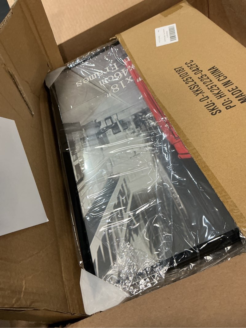 Condition photo showing Good Condition for lavezee 12x18 poster frame black 6 packs, lightweight 12 x 18 picture frames for wall mounting, display 12 by 18 pictures, posters & art prints vertically or horizontally black plastic 12x18
