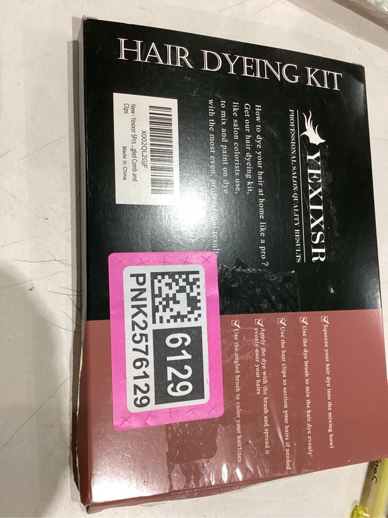 Condition photo showing Good Condition for Yexixsr 5Pcs Professional Salon Hair Coloring Dyeing Kit, Hair Bleach Dit Hair Coloring Products with Hair Dye Brush, Hair Color Bowl, Hair Clips