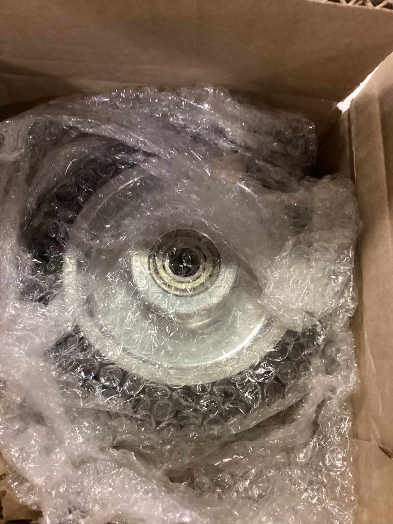 Condition photo showing Good Condition for Lounsweer 6x2 Inch Belt Grinder Rubber Wheel, Serrated Contact Wheel, 65a Rubber Hardness with 6202 Bearing for Belt Machine, Polishing Machine Suitable for 180 and 200 Grit Sanders