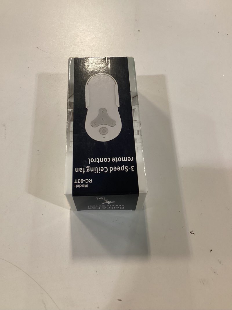 Condition photo showing New/Like New for ceiling fan remote control replacement for harbor breeze, replace for a25-fa0138, kujce10311, tr214b, kujce10712, tr214a, kujce10610, light dimmer with 3 speeds, 304.25mhz (remote only) rc-93t remote only
