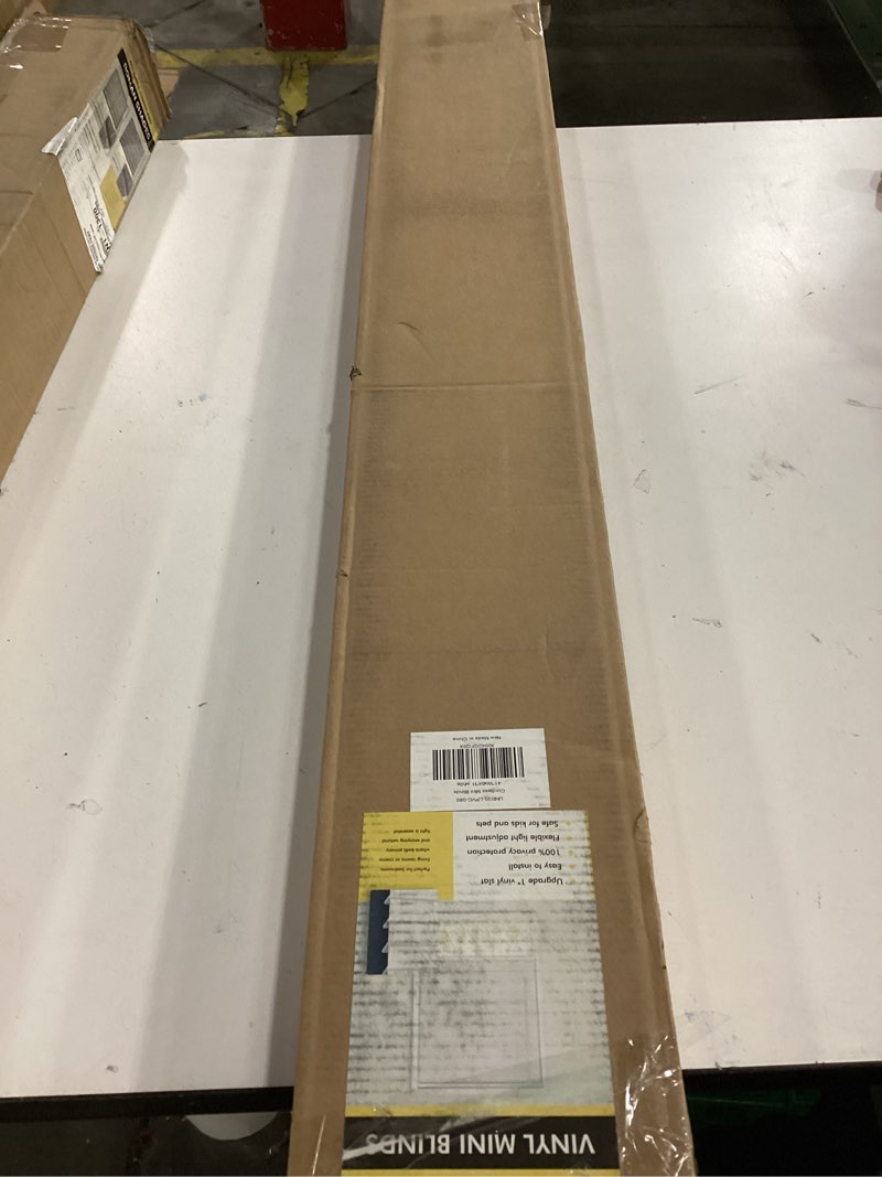 Condition photo showing New/Like New for UNISHADES Blinds for Indoor Windows 1" Vinyl L-Shaped Slats Cordless Mini Blinds for Home, 41" W × 6