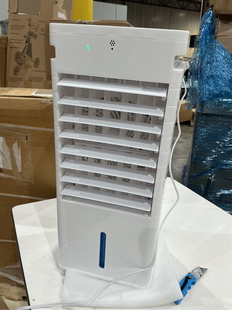 Condition photo showing Good Condition for portable air conditioners, swamp cooler portable ac unit for room, windowless cooling fan that blow cold air w/remote 5l tank 12 speeds 9h timer, evaporative air cooler for bedroom garage (white)