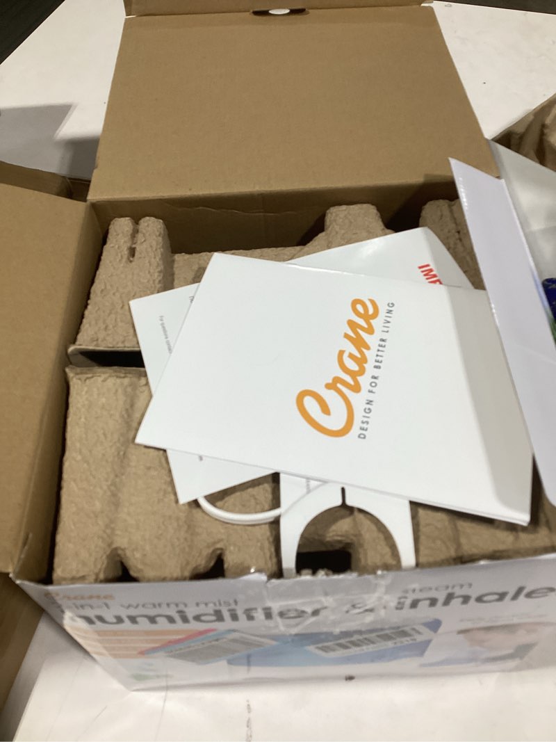 Condition photo showing New/Like New for Crane Steam Inhaler & Warm Mist Humidifier, 0.5 Gallon, Humidifier FSA Eligible, Blue & White, Ideal Humidifiers for Bedroom, Sinus Inhaler, Vaporizer HSA, Vaporizer For Congestion