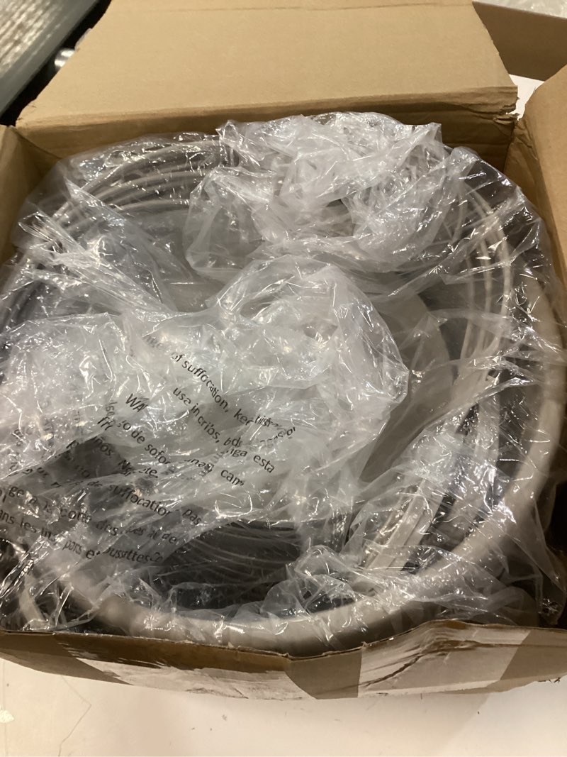 Condition photo showing Good Condition for Roshtia 10 Pcs 10 Inch Hanging Baskets for Plants Large Plastic Hanging Basket Pots with Drainage Trays Self Watering Planter Pots for Outdoor Indoor Plants Flowers Garden Balcony (Grey White)