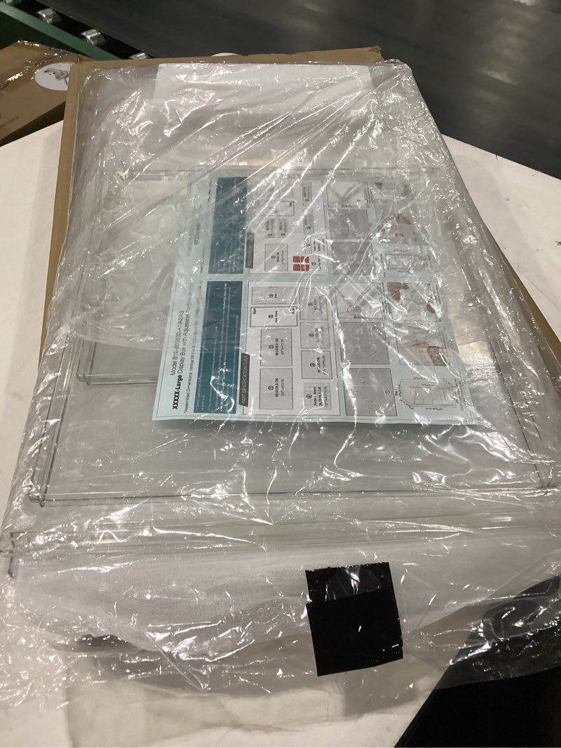 Condition photo showing Good Condition for 1 pack extra xxxxx-large tall boot storage 13.8”x 12.2”x 23.6" acrylic display case long tall boot shoe storage box clear giant figure collection showcase with magnetic lid clear xxxxx-large 1