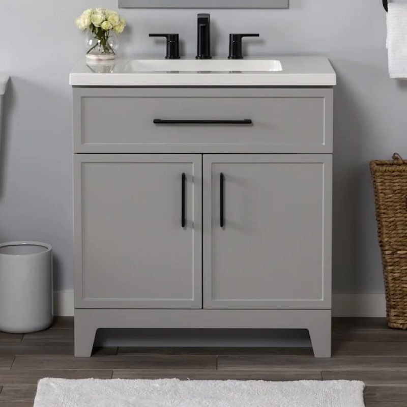 Style Selections Potter Single Sink Bathroom Vanity ( 30-in 76.2 cm ) 