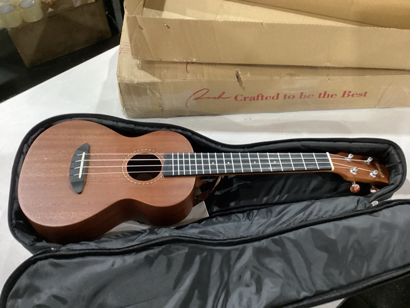 Condition photo showing New/Like New for Donner Tenor Ukulele Mahogany Professional 26 inch Ukelele Starter Bundle Kit with Free Online Lesson Gig Bag Strap Nylon String Tuner Picks Cloth DUT-1 Ukalalee Set 26 Inch-Regular Mahogany