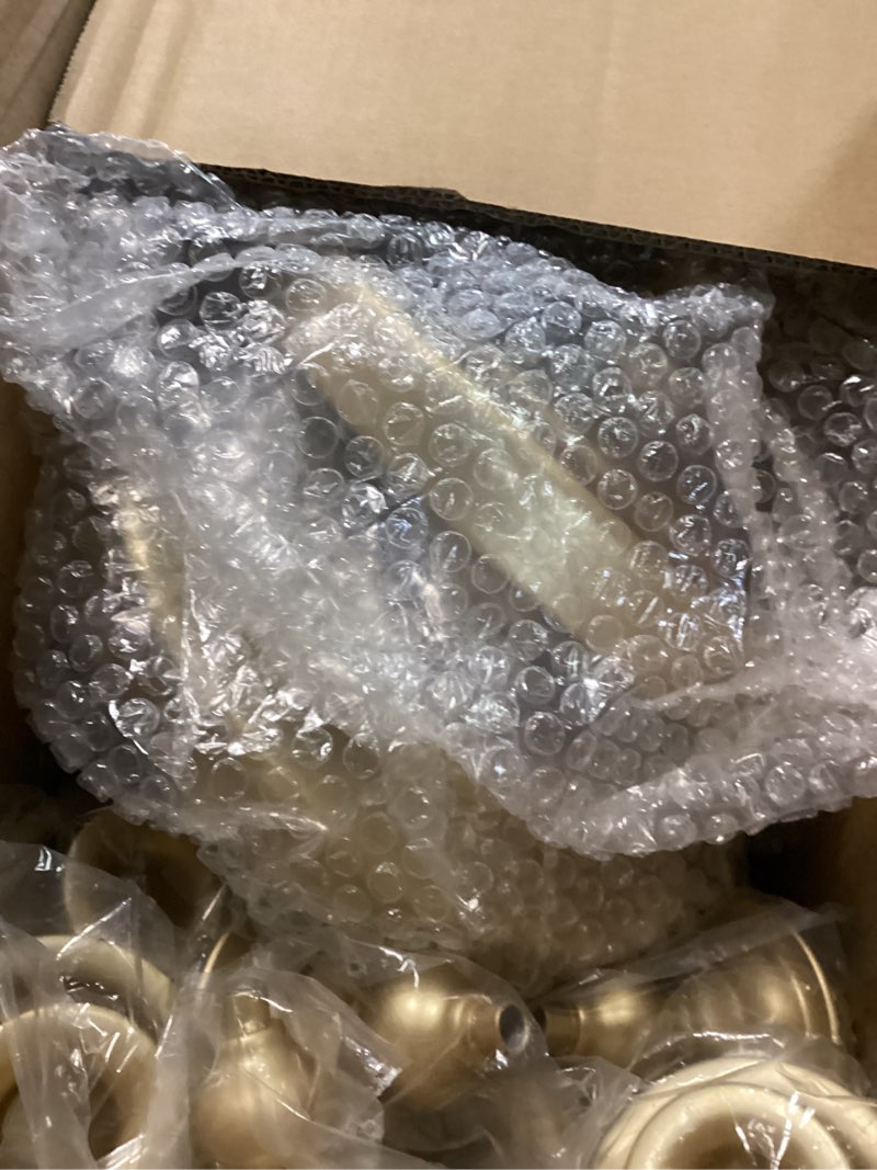 Condition photo showing Good Condition for Gold Candelabra for Wedding Event Decor, 50'' Tall Floor Candle Holders, 2 Pcs Metal 5 Arm Centerpiece Decorations for 5 Candlesticks Party Wedding Aisle Home Decor Gold 50in-2pcs