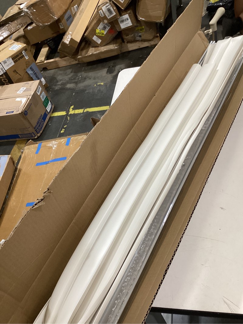 Condition photo showing Good Condition for storystore garage door bottom seal, u+o rubber weather stripping with track | 10ft pre-drilled aluminum track retainer base kit with u+o rubber seals for garage door weatherproofing white 10 feet
