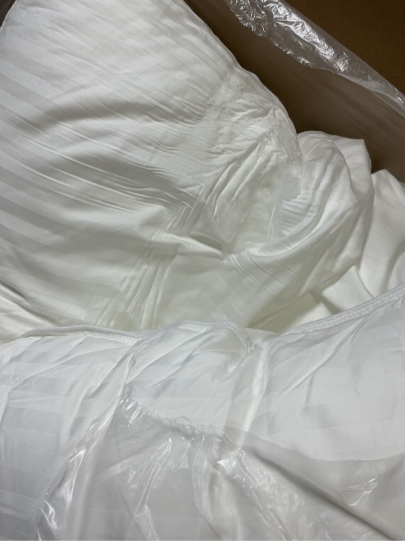 Condition photo showing As Is for beckham hotel collection bed pillows king size set of 2 - down alternative pillow for back, stomach or side sleepers