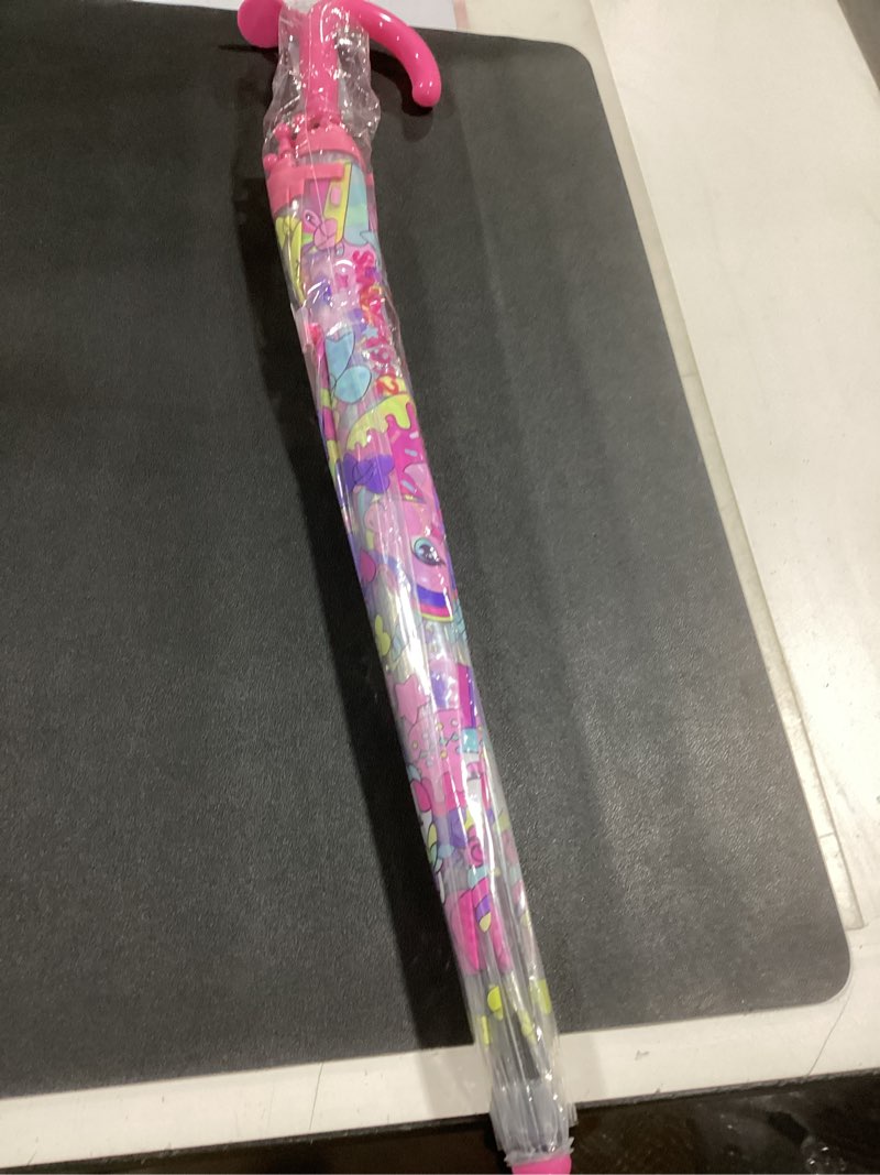 Condition photo showing Good Condition for MRTLLOA Kids Clear Bubble Umbrella with an Easy Grip Curved Handle, Safety Transparent Dome Bubble Umbrella for Toddler Boys Girls Pink Unicorn