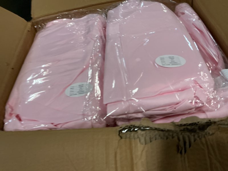 Condition photo showing Good Condition for showgeous 10 pack pink round tablecloth - 120 inch polyester table cloth - washable decorative fabric table covers for wedding, dining, party, banquet, buffet pink 10 pack - 120 inch round