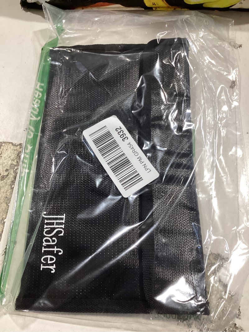 Condition photo showing New/Like New for fireproof money bag, fireproof bag with zipper, explosion-proof portable safe bag for cash, passport, valuables, currency & keys, power bank, phone (black bag, 10.6 x 6.3 inch) black bag 10.6 x 6.3 inch
