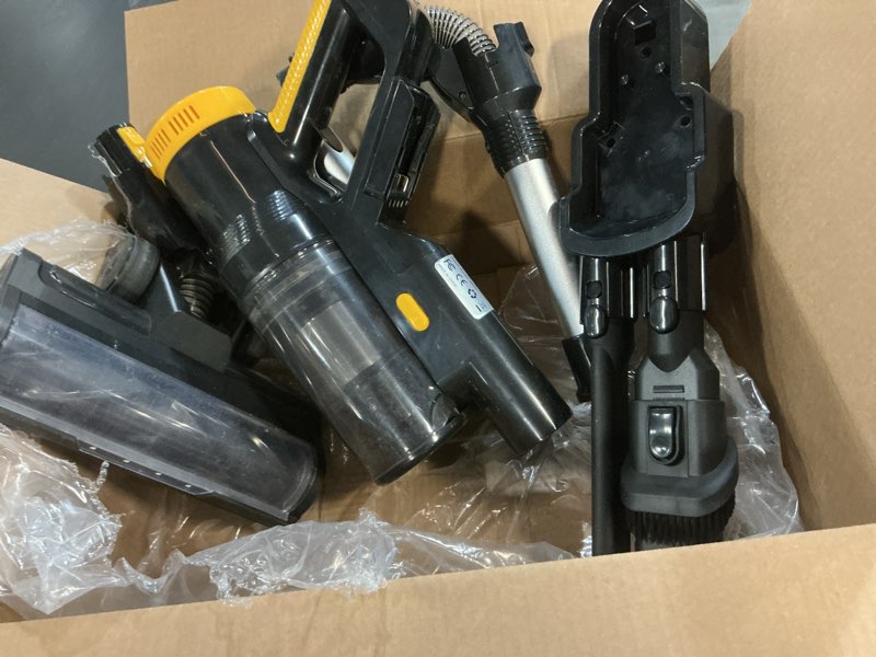 Condition photo showing As Is for 350W Cordless Vacuum Cleaner for DeWALT 20V Battery(No Battery), 40KPA Self-Standing Stick Vacuum with Touch Screen, Double Dust Cup, 180° Bendable Wand Vacuum Cleaner for Home Hard Floor Pet Carpet