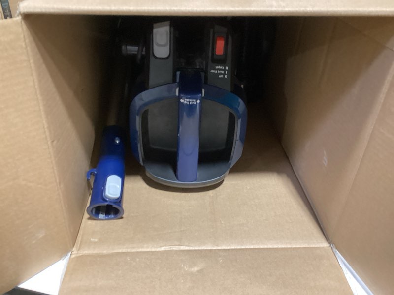 Condition photo showing As Is for shark nv151 navigator swivel pro complete upright vacuum with hepa filtration, swivel steering, pet power brush, crevice tool & upholstery tool, for pet hair & multi-surface cleaning, navy