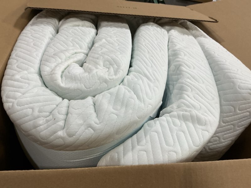 Condition photo showing As Is for Memory Foam Mattress Topper - 3 Inch Gel Mattress Pad for Pressure Relief, Premium Soft Cooling Sleep Bed Topper, Non-Slip Design with Removable & Washable Cover (White, FULL (SIMILAR NO SAME)