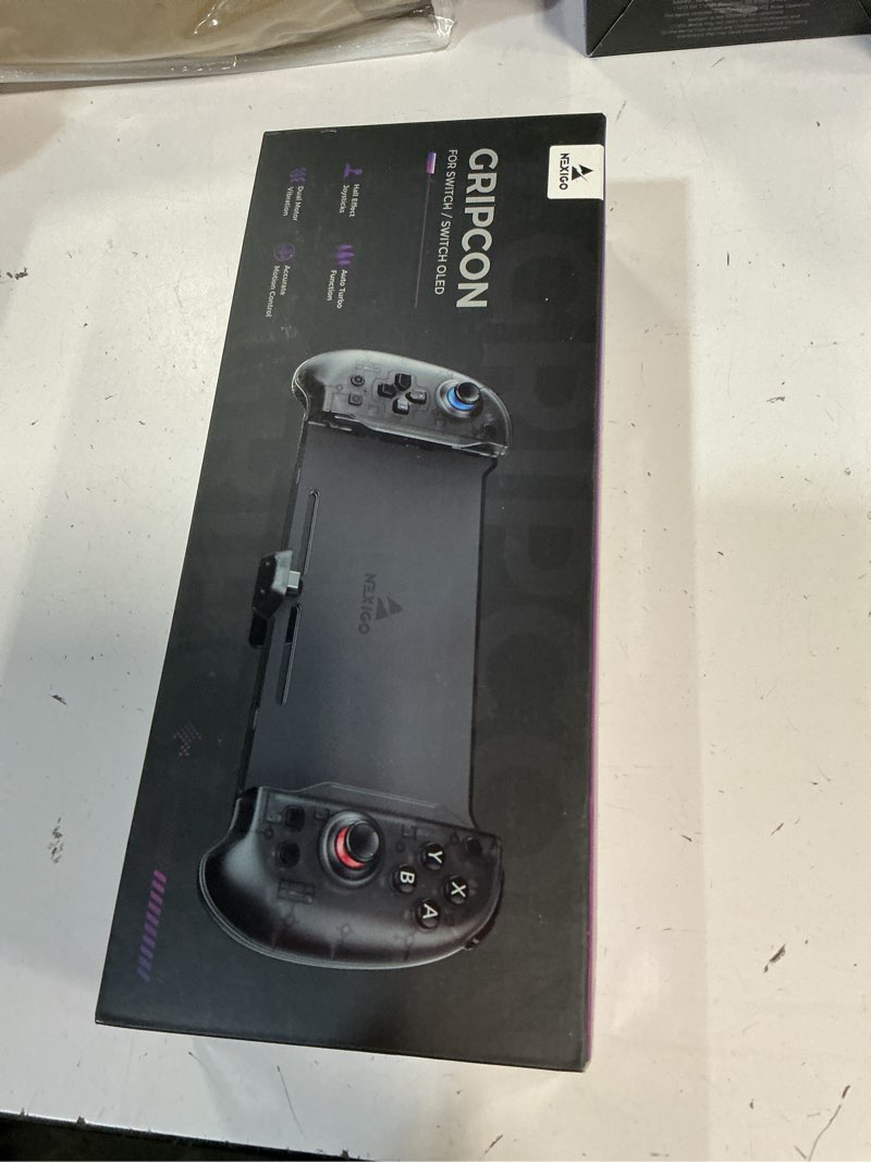 Condition photo showing New/Like New for nexigo hall effect gripcon with kickstand and hdmi out for tv docking, hall sensing joystick for switch/switch oled, handheld mode, 4k/1080p supported hdmi and usb 3.0 port, black hall stick with kickstand black