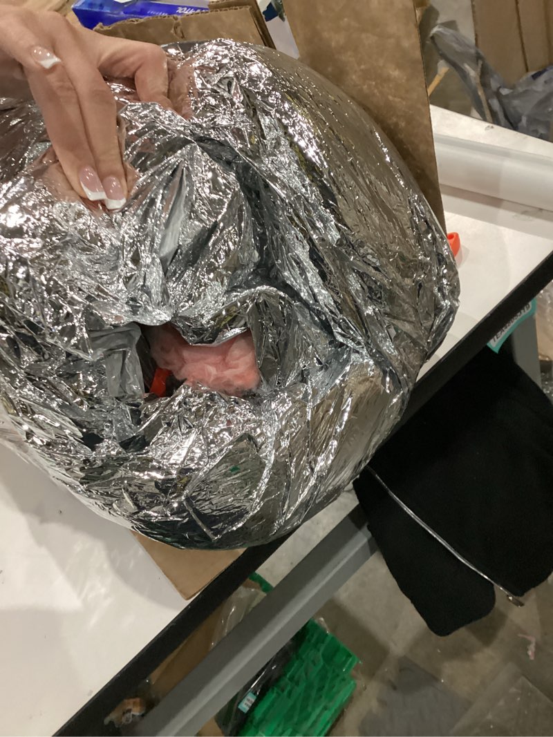 Condition photo showing As Is for 6-in x 25-ft insulated flexible round r6 flex duct tube heating/ac vent venting