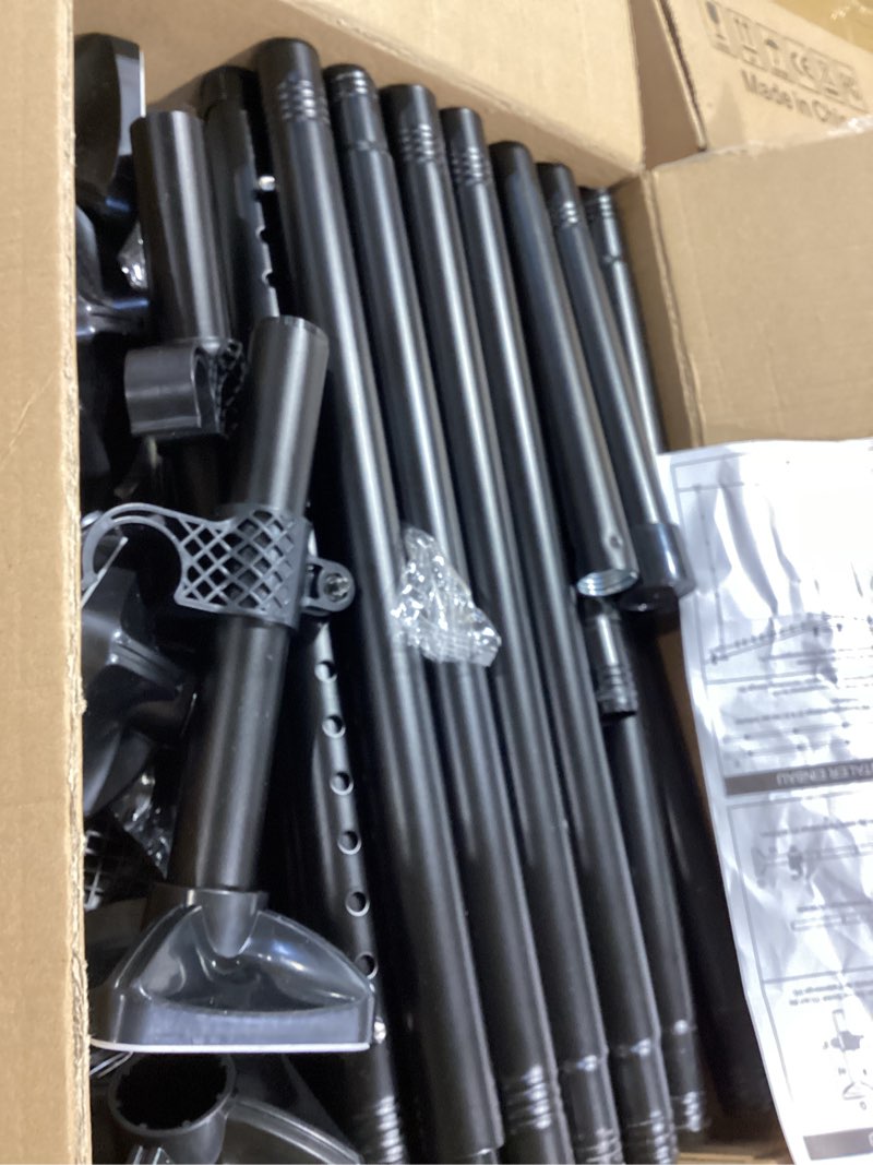 Condition photo showing Good Condition for goovilla room divider for room separation, tension curtain rods no drilling, 4-10ft(h) 28-114inch(w) adjustable temporary privacy wall divider, heavy duty freestanding space partition separator, black 28-114 inch black