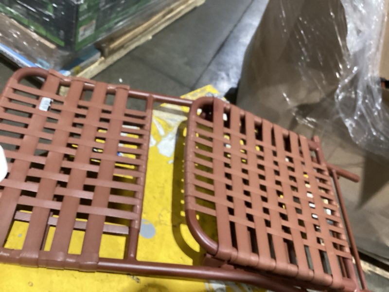 Condition photo showing Good Condition for open weave folding chair brown - threshold™