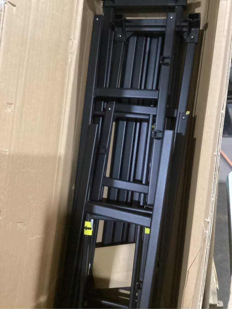 Condition photo showing Good Condition for Similar Metal Platform Bed Frame Black with mattress cover inside