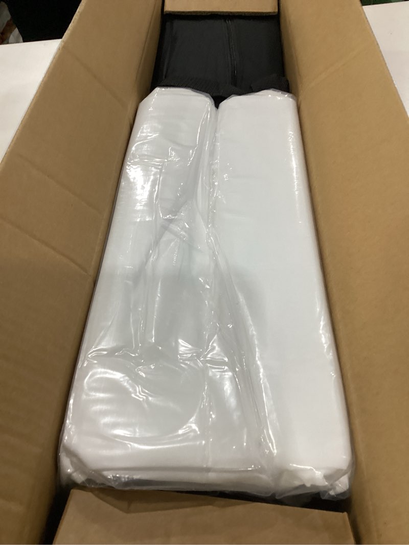Condition photo showing As Is for photo video studio photography 10 x 8.5ft pipe and drape stand with 12 x10ft 100% muslin white backdrop background support system kit,clamp, water bag,carry bag